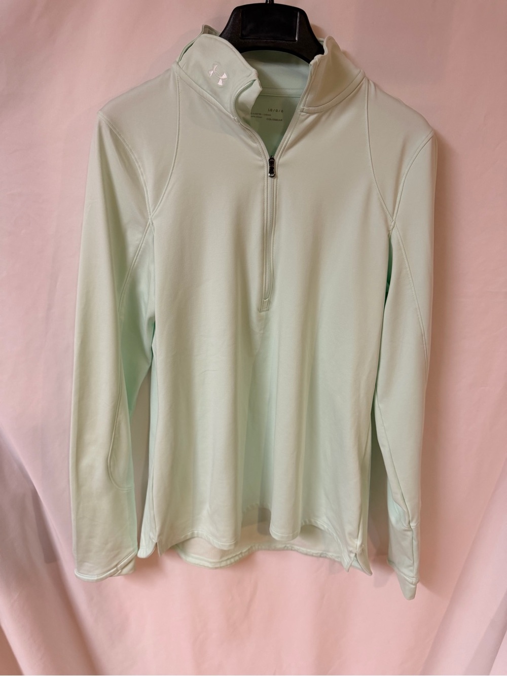 Under Armour Coldgear Women’s Mint Green Quarter-Zip Pullover Size Large